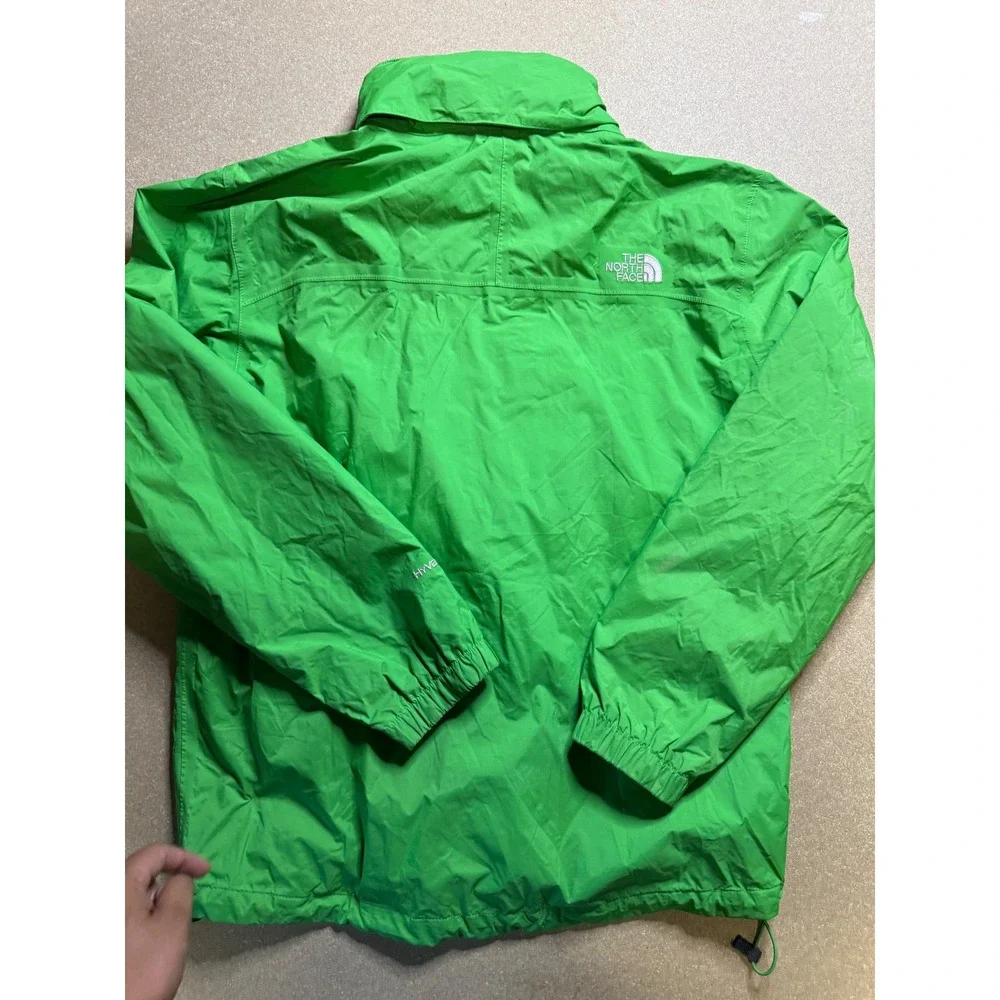 The North Face Hyvent‎ Jacket Men's Full Zip Hooded Green Rain Windbreaker Coat